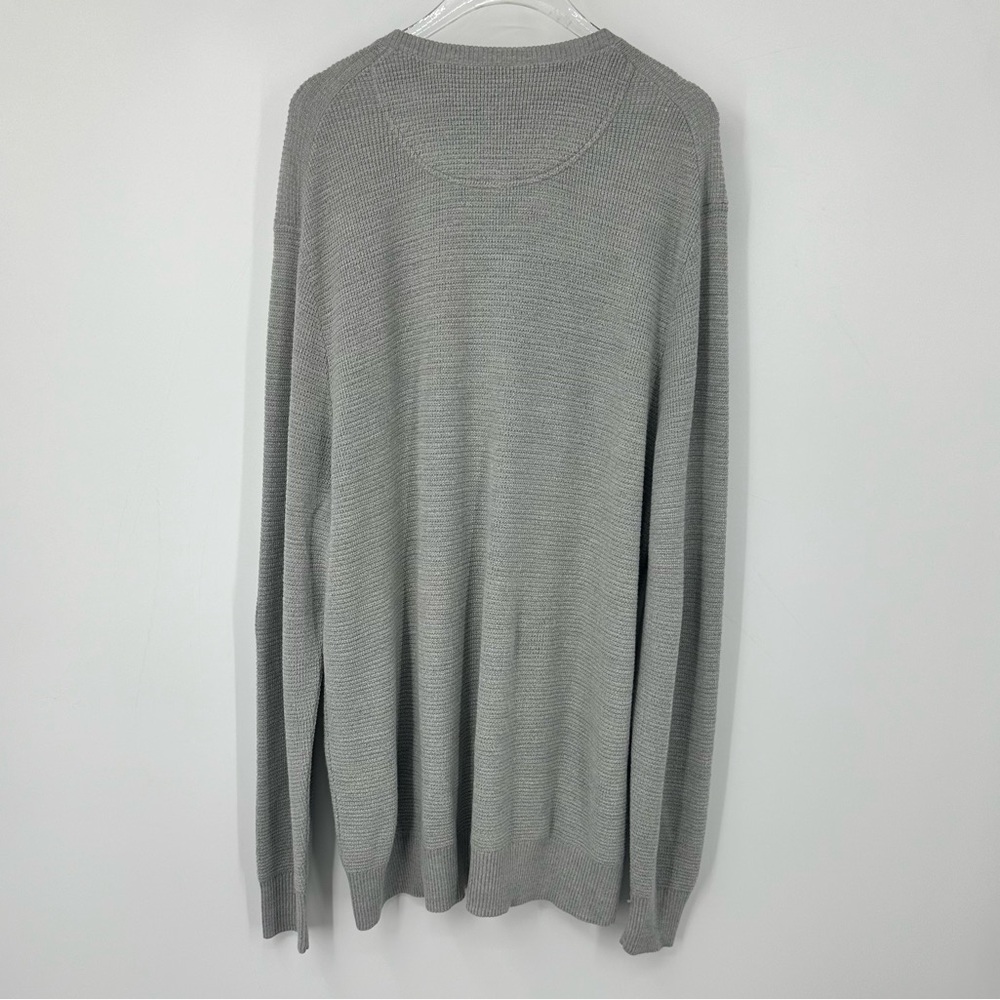 Nordstrom Merino Wool Mens Sweater Quarter Button Gray XL Soft Knit | D1991 - Picture 4 of 8
